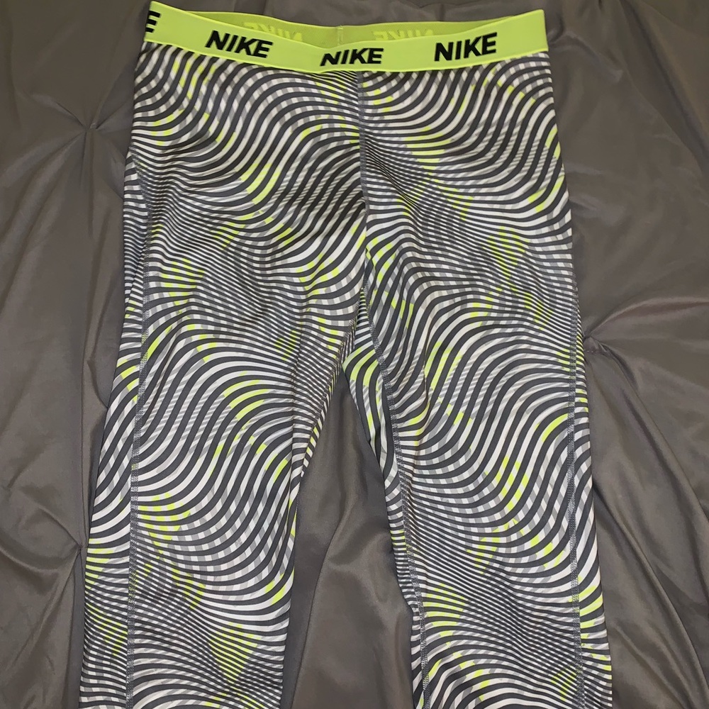 Nike Leggings - Yellow, White, and Grey